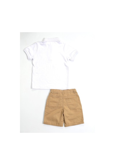Casabony Casa Bej Gabardin Şort + Polo Tshirt Takım - Bej