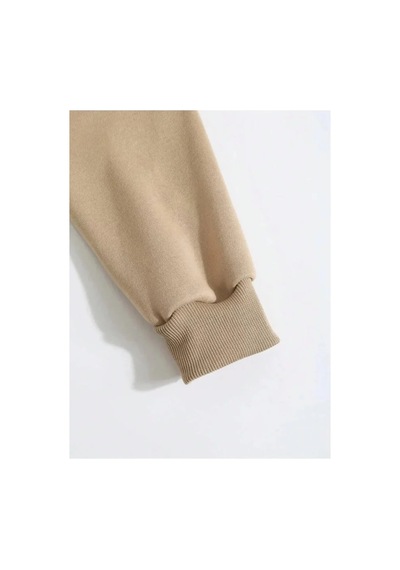 Veraura Lifestyle Erkek Düz Kapüşonlu Sweat - Bej
