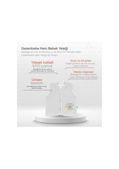 Gezenbebe Hero Bebek Yeleği Yeşil