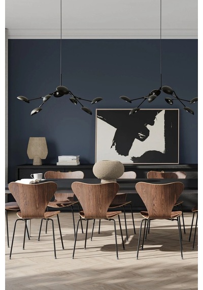 101 Copenhagen Drop Chandelier Mini Pirinç Kaplama Dekoratif Tasarım Avize Bronz