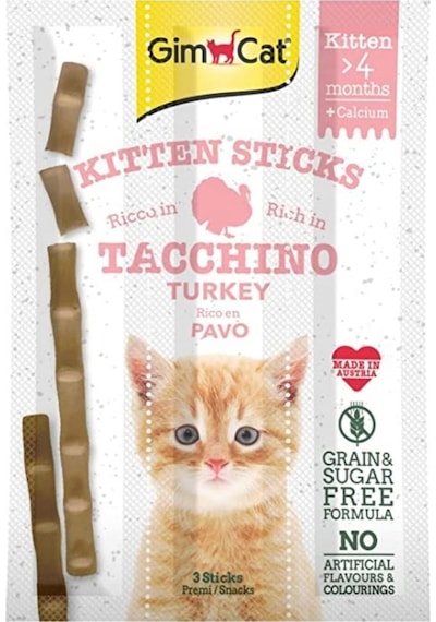 Gimcat Kitten Hindi Etli Sticks Yavru Kedi Ödül Çubukları 3 x 3 G