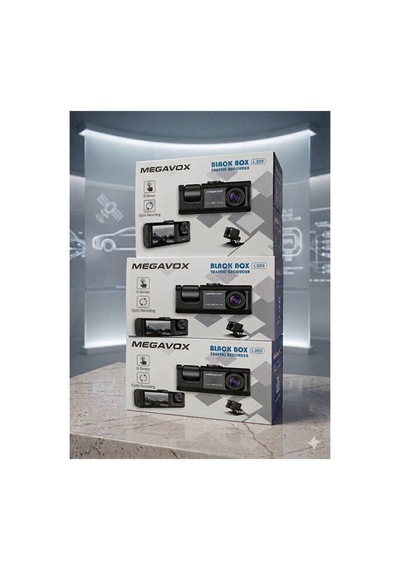 C-309 2" Dvr Araç İçi Kamerası Lcd Ekranlı Gece Görüşlü 3 Kameralı G-sensör Wi-fi 1080p Diğer
