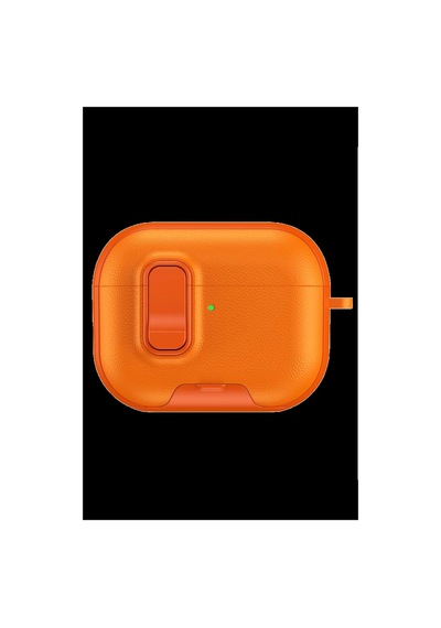 Apple Airpods Pro 3 3.nesil Rova Deri Kılıf - Turuncu İtark59178