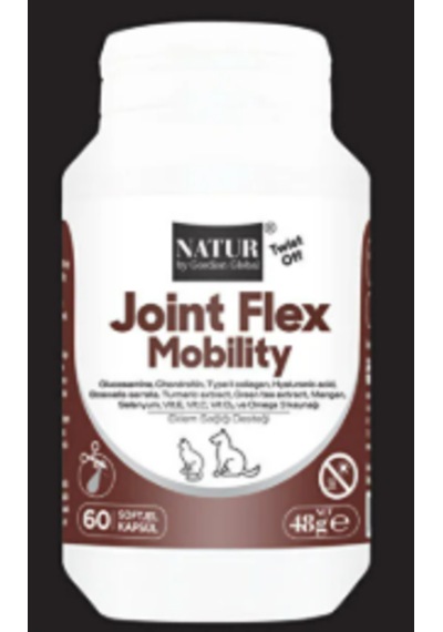 Natur Joint Flex Mobility Twistoff Yeni 60 Kapsül Kedi Ve Köpek Eklem & Kıkırdak Destek Takviyesi