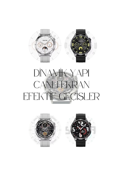 Wearfitpro Gt4 Watch Yuvarlak Amoled Ekran Yeni Nesil Özelliklere Sahip Akıllı Saat Siyah