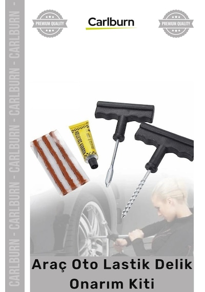 Onarımkiti Acil Durum Tubeless Otomobil Motosiklet Hafif Ticari Araç Oto Lastik Delik Onarım Kiti