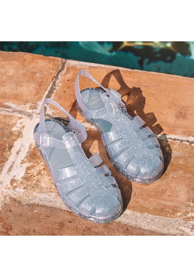 Cristal Sandalet Kadın Cala Toni Pons Waterproof Jelly Sandals Wıth Glıtter Gri