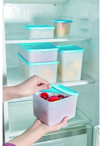 6'lı Set Alaska No Frost Saklama Kabı Buzdolabı Düzenleyici Organizer Bpa Içermez Plastik Çok Renkli Diğer