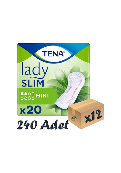 Tena Lady Slim Mini 2 Damla Kadın Mesane Pedi 20'Li 12 Paket 240 Adet