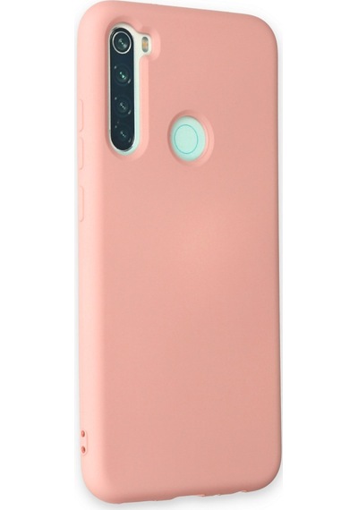 Newface Xiaomi Redmi Note 8 Kılıf Nano İçi Kadife Silikon - Pudra pudra
