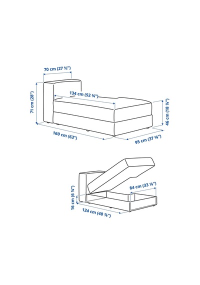 Ikea Mavi Ferah Kanepe - Uzanma Koltuğu