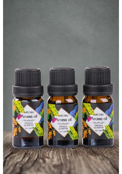 Mukko Home 3'lü Esansiyel Uçucu Yağ 3x10ml Frenc Quarter Buhurdanlık Yağı Set, Difüzör, Oda Kokusu Diğer