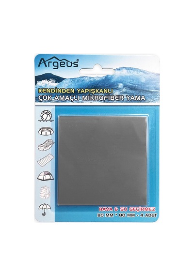 Nola Shop Argeus 4'lü Fiber Çanta Delik Tamir Yaması Gri Çok Renkli