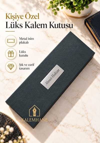 Mat Siyah Kutulu Roller Ve Tükenmez Kalem Seti