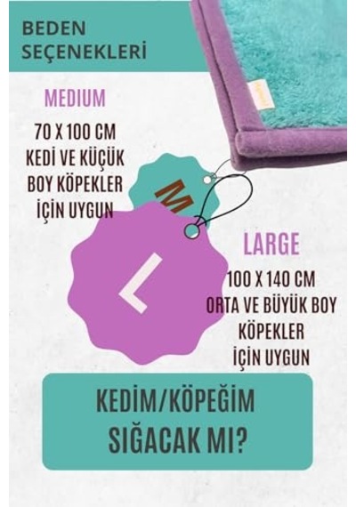 Çift Katlı, Yıkanabilir Kedi Ve Köpek Battaniyesi, Evcil Hayvan Örtüsü Mint, Medium Acı Kahve - Pembe