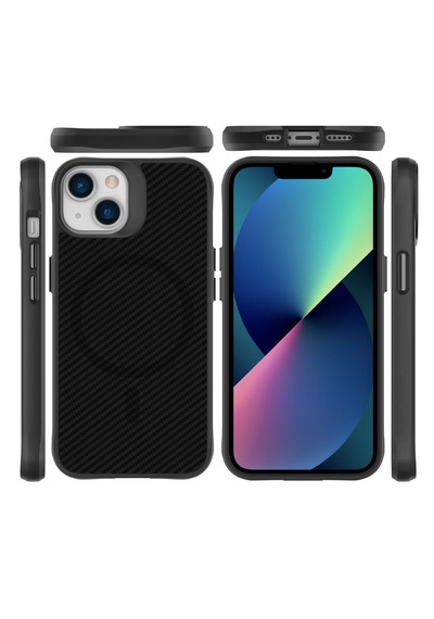 Bix iPhone Uyumlu 13 / 14 Carbon Fiber Force Magsafe Kılıf Anti-şok Teknolojili Kamera Ve Ekran Korumalı Karbon Fiber Bix iPhone Uyumlu 13 / 14 Carbon Fiber Force Magsafe Kılıf Anti-şok Teknolojili Kamera Ve Ekran Korumalı Karbon Fiber