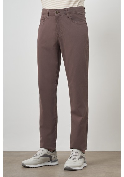 Morven Erkek Kahve Pamuk 5 Cep Dynamic Fit Jean Kot Pantolon 25ms003039400 Kahve