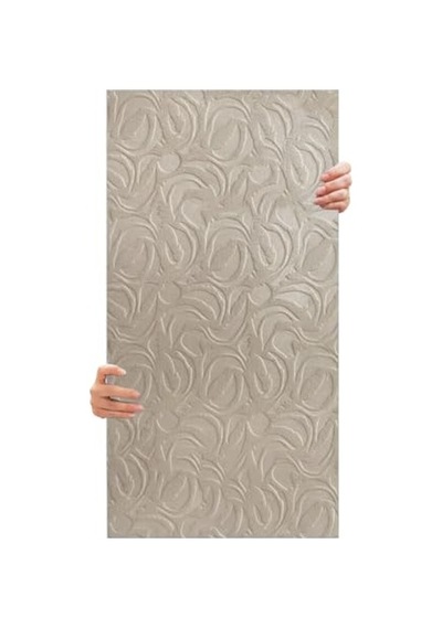 Tink 3d Kendinden Yapışkanlı Duvar Kağıdı Yeni Nesil Akustik Keçe Panel Modern Desen 52x98 Cm Açık Gri, 2 Adet 1 M²
