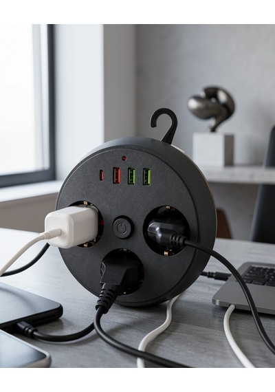 Çoklu Priz 3 Priz 3 Usb Type-c Uczzzsargılıakımkoruma3395-4 1