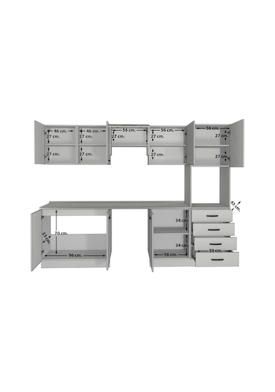 Decoraktiv Elite 280q Ankastre Boy Dolaplı Mdf Hazır Mutfak Dolabı - Tezgah Dahil - Buz Gri Açık Gri Decoraktiv Elite 280q Ankastre Boy Dolaplı Mdf Hazır Mutfak Dolabı - Tezgah Dahil - Buz Gri Açık Gri