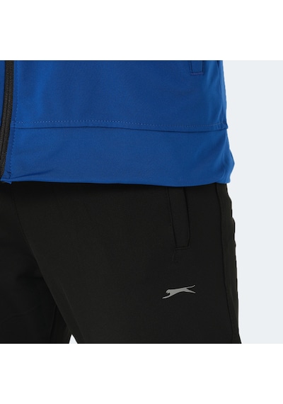 Slazenger OPRAH Erkek Fermuarlı Dik Yaka Cepli Saks Mavi Eşofman Takımı