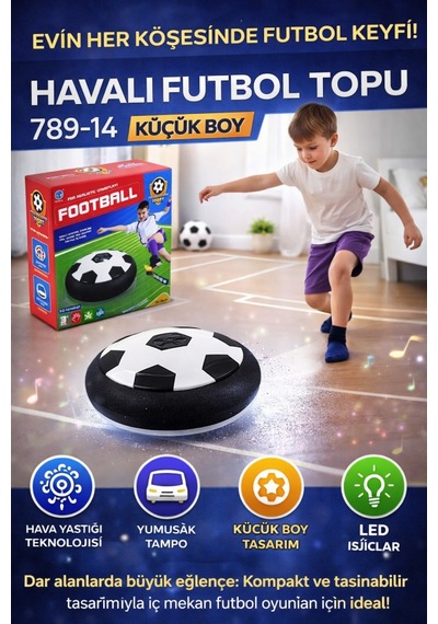 Havalı Futbol Topu Küçük Boy Hover Futbol Oyunu, İç Mekan Eğlence Topu