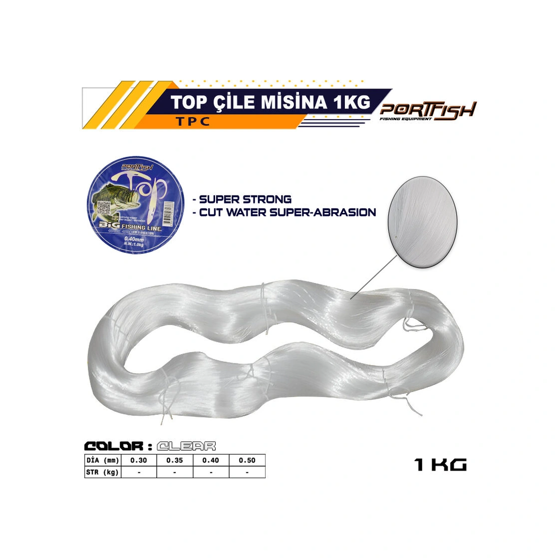 Portfish Top Çile Misina 1kg 0,40