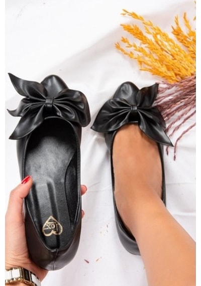 Fox Shoes Siyah Kadın Babet H726810509 Siyah