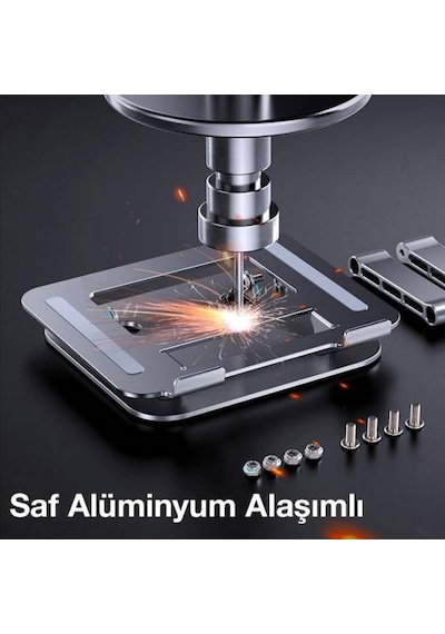 Coofbe Yüksek Taşıma Kapasiteli Yükseklik Ayarlı Taşınabilir Dizüstü Laptop Notebook Standı