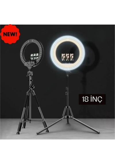 Lamia Megalüx Dökümayaklı Profesyonel Kuaför Makyajçekimleri 18ınç 460 Led Kumandalı Ring Lıght X-18