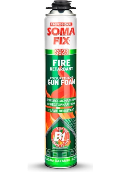 12 Adet 750 Ml Somafix Tabancalı B1 Yangına Dayanıklı Köpük Tabancası Köpük Temizleyicisi Seti