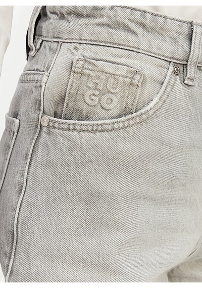 Hugo Gri Kadın Logo Baskılı Denim Pantolon 50557053 Açık Gri
