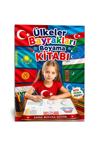 Ülkeler Bayrakları Boyama Kitabı