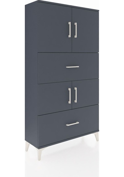 Arges Dolap 3 Raflı 2 Çekmeceli 4 Kapaklı 88x30x163 Antrasit-antrasit Antrasit Arges Dolap 3 Raflı 2 Çekmeceli 4 Kapaklı 88x30x163 Antrasit-antrasit Antrasit