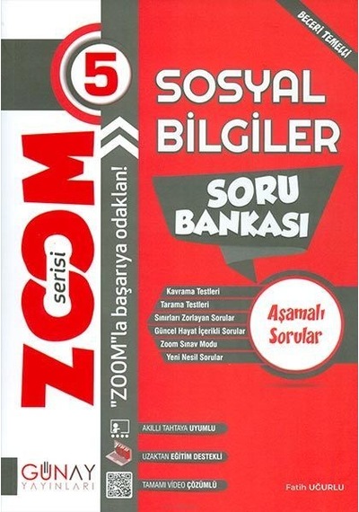 Günay 5. Sınıf Zoom Serisi Sosyal Bilgiler Soru Bankası N11.4896
