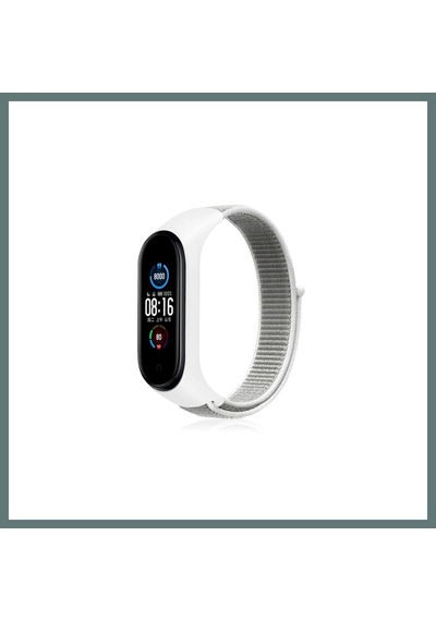 Ventra Mi Band 4 Hasırlı Cırtcırtlı Kordon - Beyaz Ventra