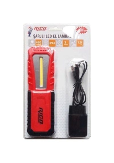 Rico Sarjlı Mıknatıslı Kamp Tamir Led Lamba 8 Saat 420 Lümen A Kalite