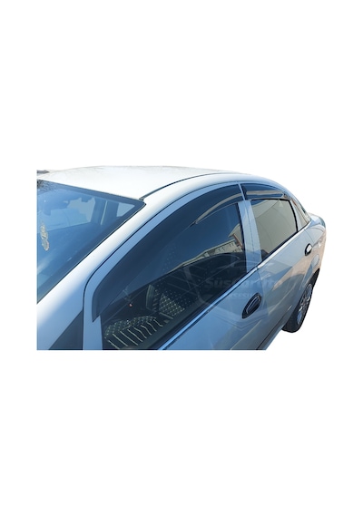 Fiat Linea 2007-2015 Uyumlu Mugen Cam Rüzgarlığı Seti Piano Black 4'lü İthal (00) (ŞüsCarOto Aksesuar)