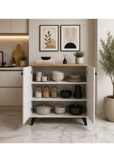 Bucak Model 2 Kapaklı Çok Amaçlı Dolap Ayakkabılık Kitaplık Banyo Dolabı Mutfak Dolabı Çok Renkli