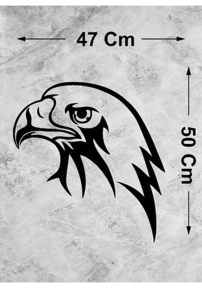 Kartal Eagle Beşiktaş Karakartal Sticker - Araba Oto Motosiklet Karavan Cam Araç Sticker - 00146 50x47 Cm