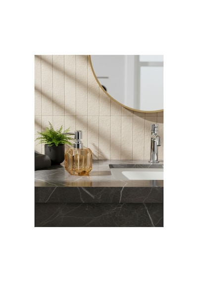 Chacha Home Luxury Glamour Shadow Geometrik Kristal Tasarım Akrilik Sıvı El Sabunu Şişesi, Banyo Aksesuarı Bal