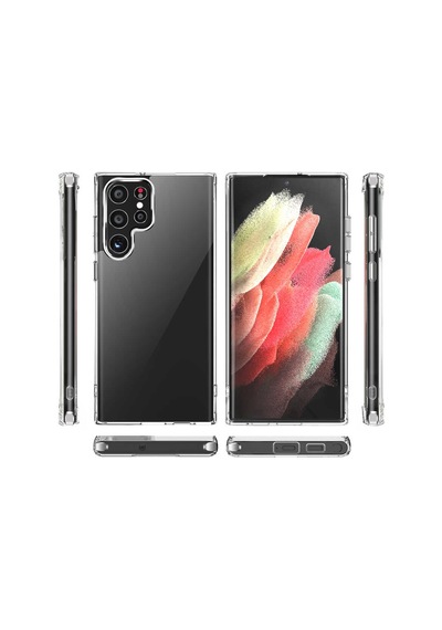Galaxy Uyumlu S22 Ultra Kılıf Klfs Forst Kapak - Renksiz Renksiz