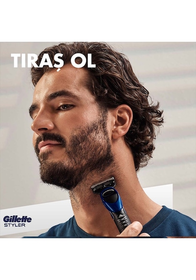 Gillette Fusion Proglide Styler 4'ü 1 Arada Tıraş Makinesi (Tıraş Bıçağı, Kenar Düzeltici, Sakal Şekillendirici ve Vücut)