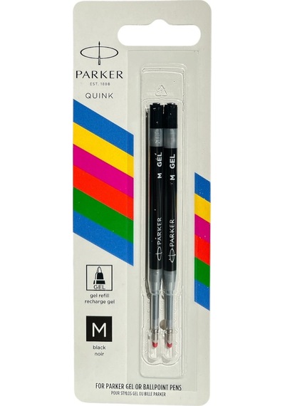 Parker Jel Kalem Refill Plastik Gövde 2'li Blister 1 Adet M Uç Siyah