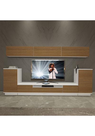 Decoraktiv Trendstyle 9s Mdf Tv Ünitesi Tv Sehpası Beyaz - Ceviz