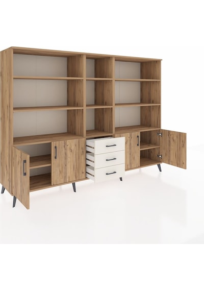 Hyperion Dolap 11 Raflı 3 Çekmeceli 4 Kapaklı 220x44x163 Çam-çam/ Çam-çam/aytaşı Hyperion Dolap 11 Raflı 3 Çekmeceli 4 Kapaklı 220x44x163 Çam-çam/ Çam-çam/aytaşı