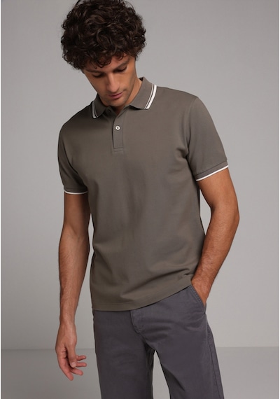 Colin's Colins Regular Fit Polo Yaka Düz Erkek Yeşil Kısa Kol Tişört Cl1080027 Q1.v2 Kha Haki
