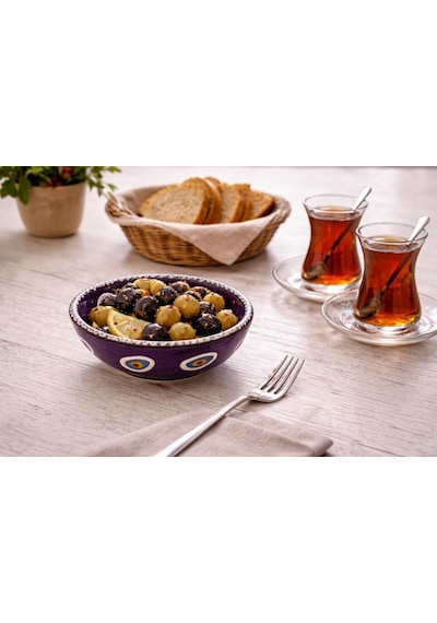Nazar Boncuklu Seramik Çerezlik Kase 12 Cm El Yapımı Dekoratif Zeytin Ve Çerez Kasesi Kahvaltılık Sunumluk çok renkli Nazar Boncuklu Seramik Çerezlik Kase 12 Cm El Yapımı Dekoratif Zeytin Ve Çerez Kasesi Kahvaltılık Sunumluk çok renkli