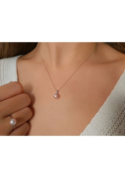 Sirius Modern Pembe Inci Kolye 0845P0002