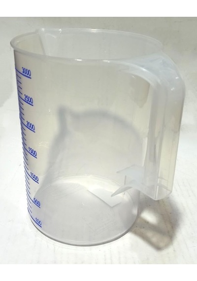 3 Litre Kapasiteli Kalın Plastikten Üretim Kulplu Ölçü Kabı Diğer